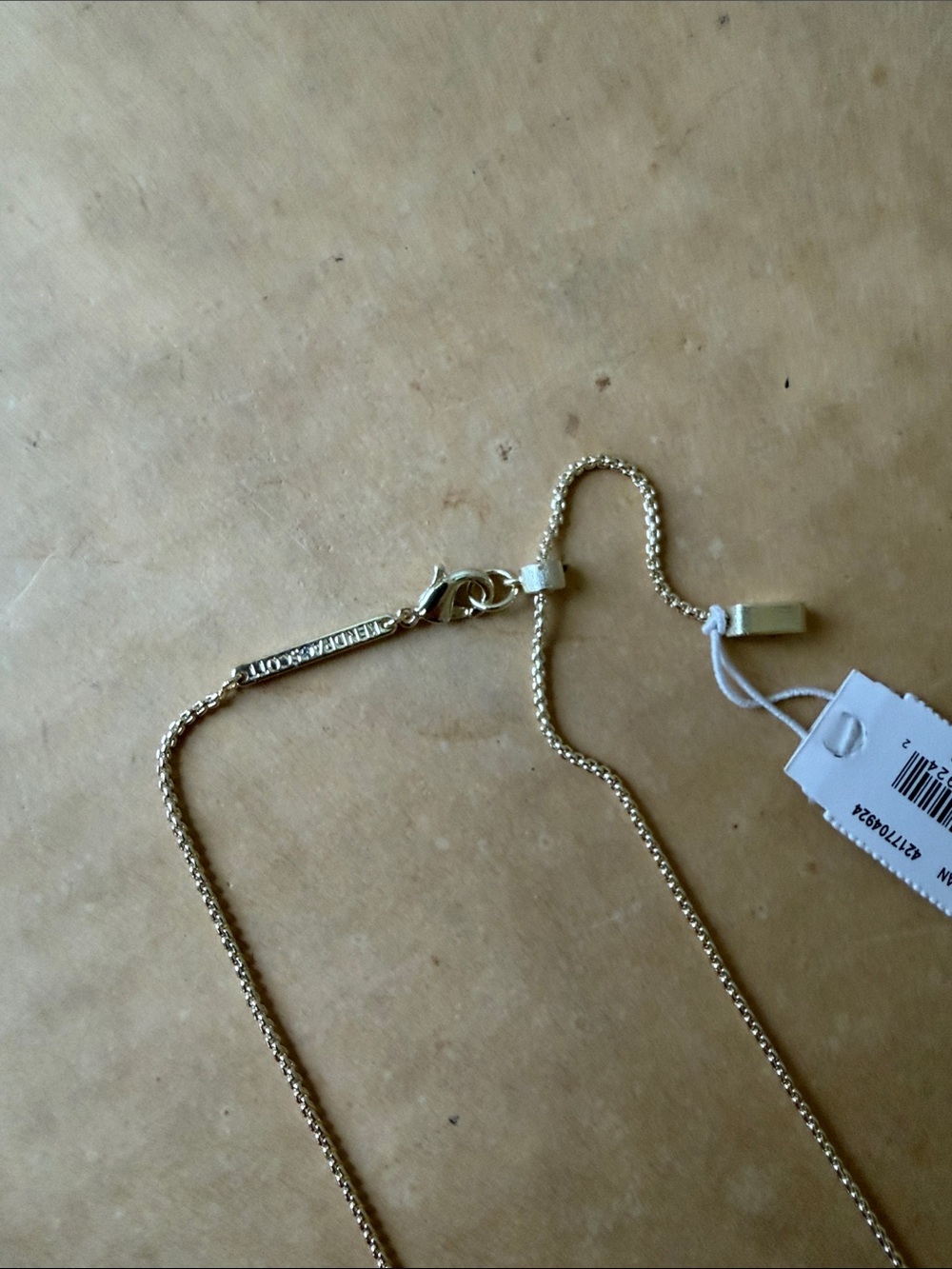 Kendra Scott Gold Y-Necklace with Ring and Bar Drops - Picture 3 of 7